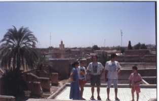 En la terraza de la casa de los Zoubidi. Se puede apreciar toda la medina de Marrakech.